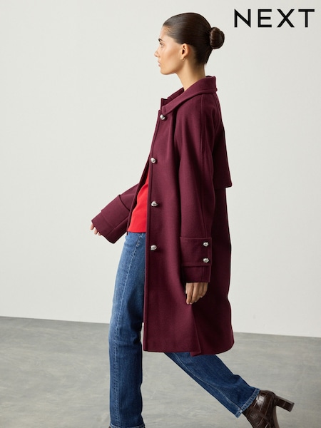 Berry Red Dolly Coat (F26264) | £65
