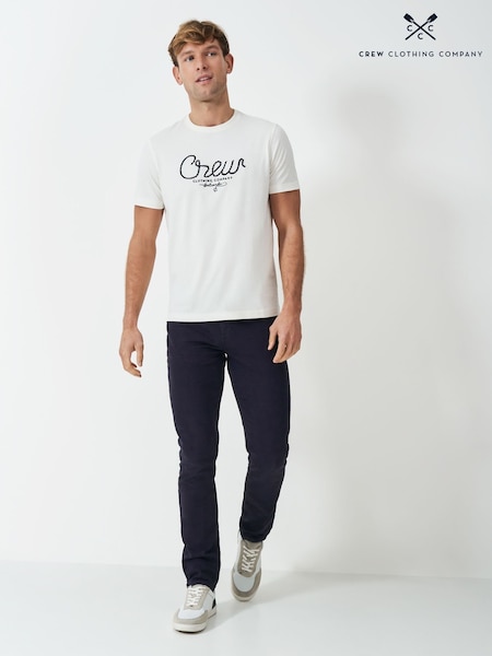 Crew Clothing Company Blue 5 Pocket Overdyed Denim Jeans (F26396) | £65
