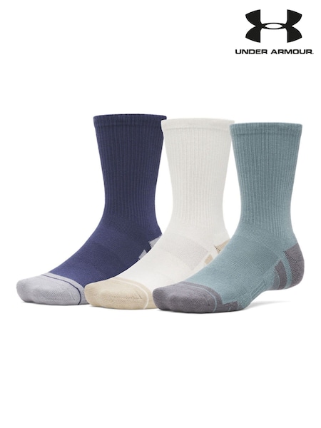 Under Armour Blue Navy Performance Tech Crew Socks 3 Pack (F26462) | £12