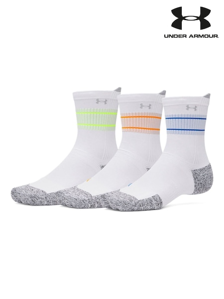 Under Armour Off White UA AD Run Cushion 3pk Crew (F26480) | £27