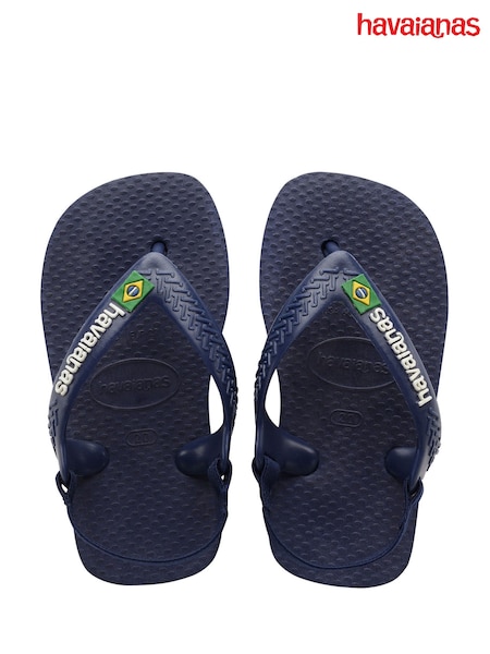 Havaianas Baby Blue Brasil Logo Sandals (F26491) | £22