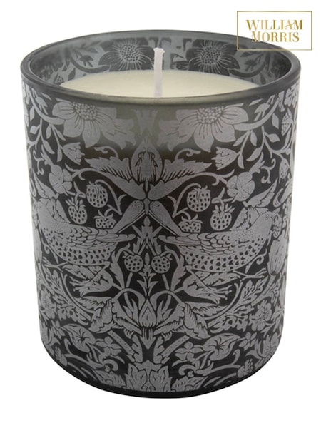 William Morris Black Strawberry Thief Candle (F26636) | £22