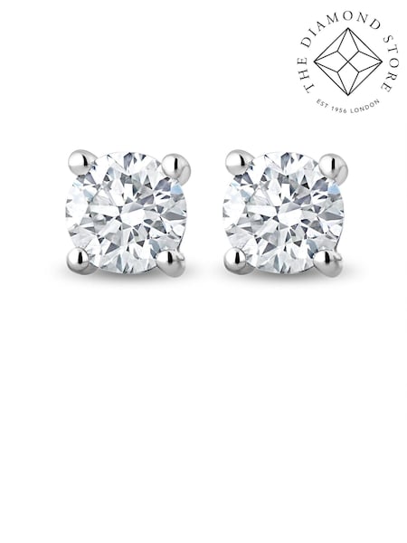 The Diamond Store 9K White Gold 0.50ct H/Si Quality Lab Diamond Stud Earrings - 4.2mm (F26986) | £339