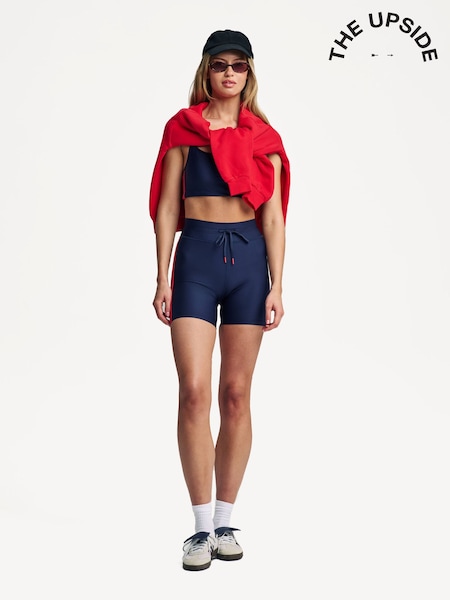 The Upside Blue Oxford 5IN Spin Shorts (F27018) | £70