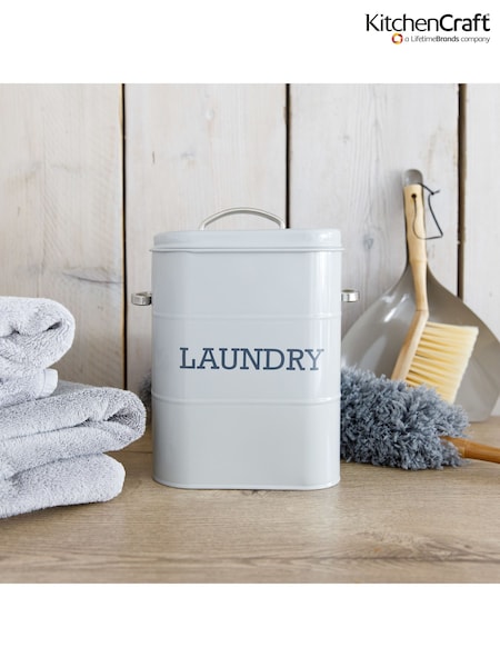 Kitchencraft Grey Vintage Style Laundry Powder Tin (F27133) | £30