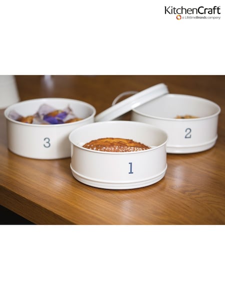 Kitchencraft Set of 3 Cream Antique Cake Tin (F27136) | £45