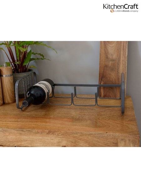 Kitchencraft Grey Vintage Style Stackable Metal Wine Rack (F27172) | £34
