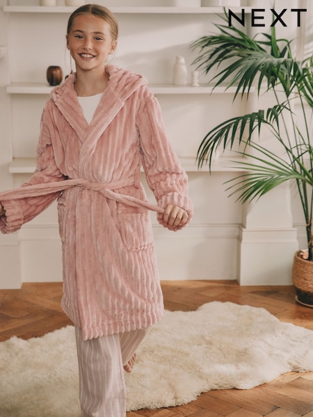 Pink Fleece Cord Dressing Gown (5-16yrs) (F27323) | £17 - £28