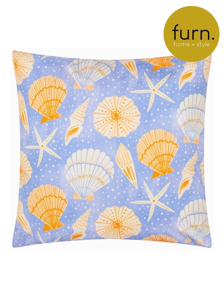Furn Blue Sea Shells Outdoor Polyester Cushion (F27403) | £15