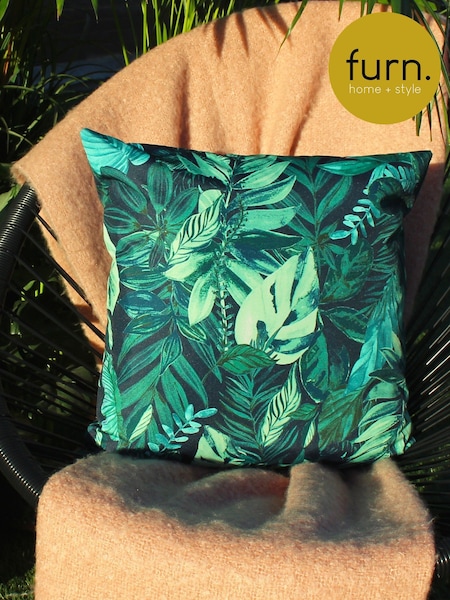 Furn Green Psychedelic Jungle Outdoor Polyester Cushion (F27407) | £15