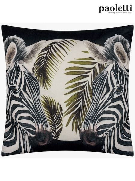 Paoletti Multicolour Leopardis Zebra Outdoor Polyester Cushion (F27408) | £20