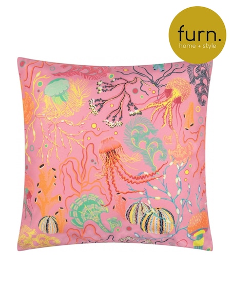 Furn Pink Reef Outdoor Polyester Cushion (F27411) | £15