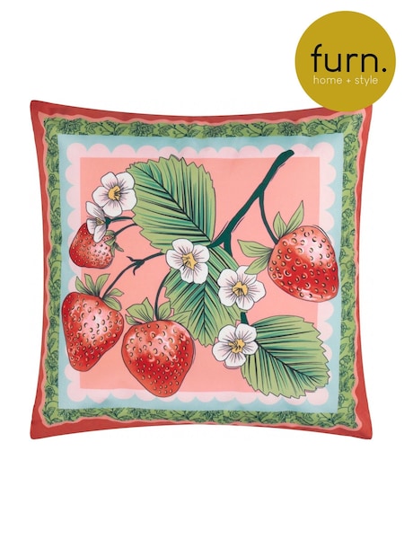 Furn Multicolour Anemone Strawberries Outdoor Polyester Cushion (F27412) | £15