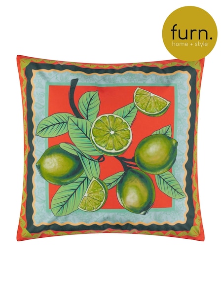 Furn Multicolour Anemone Limes Outdoor Polyester Cushion (F27429) | £15