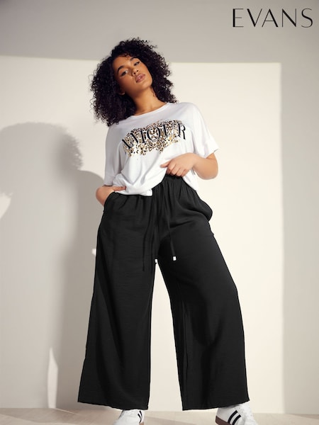 Evans Airflow Black Trousers (F27434) | £36