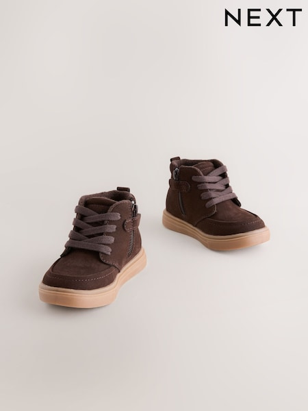 Brown Chocolate Wide Fit (G) Warm Lined Chukka Boots (F27499) | £24 - £29