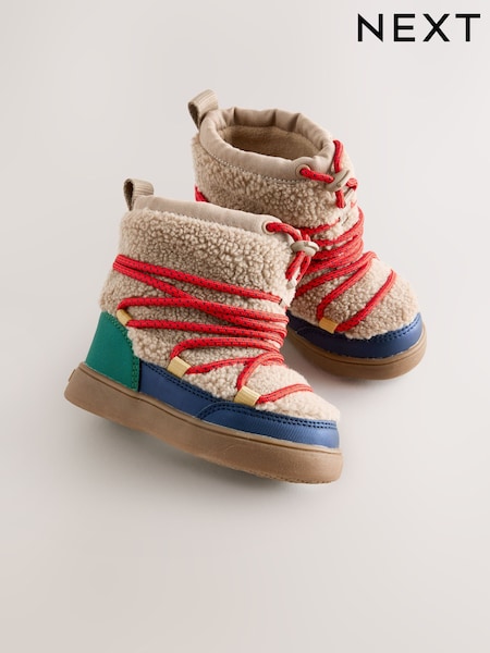 Neutral Borg Bungee Pull On Boots (F27511) | £36 - £42