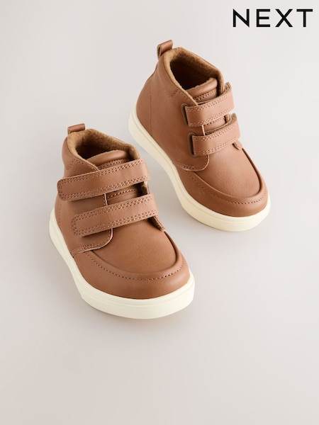 Tan Brown Wide Fit (G) Warm Lined Touch Fastening Boots (F27514) | £24 - £29