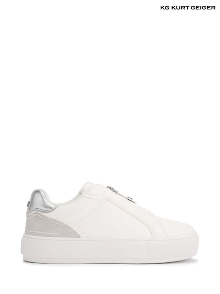 KG Kurt Geiger Douglas White Zip Boots (F27540) | £99