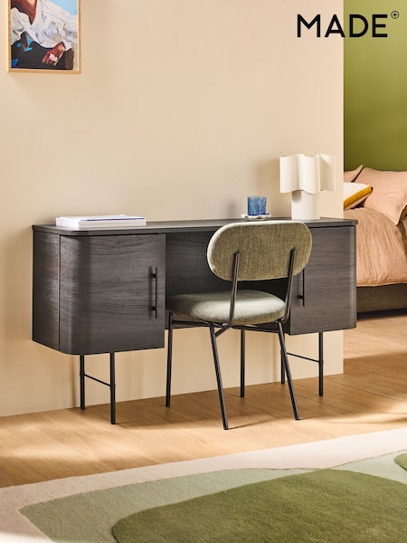 MADE.COM Dark Oak Effect Zeke Storage Desk (F27570) | £349