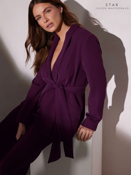 Star by Julien MacDonald Purple Tailored Belted Jacket (F27584) | £85