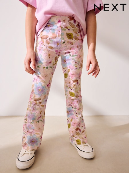 Pink Floral Flare Leggings (3-16yrs) (F27607) | £6.50 - £11.50