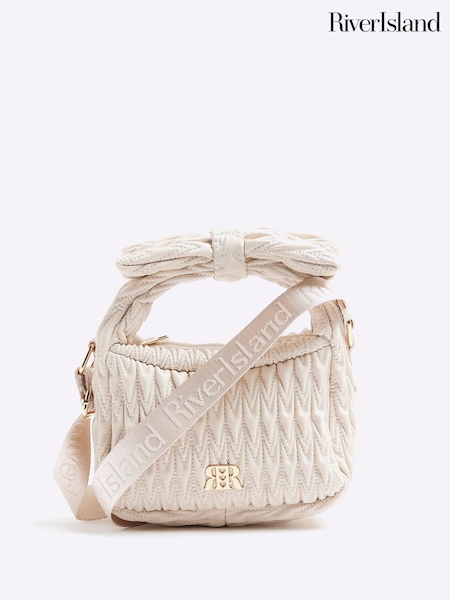 River Island Cream Girls Ruched Shoulder Bag (F27700) | £22