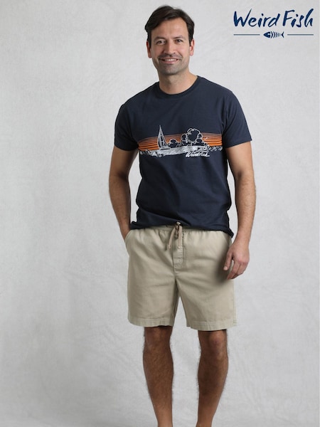 Weird Fish Cream Weston Relaxed Canvas 100% Cotton Shorts (F27764) | £40