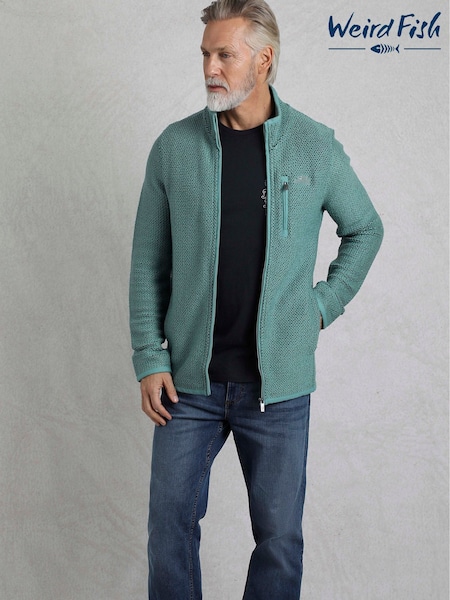 Weird Fish Light Blue Transom Full Zip Macaroni Jacket (F27771) | £75