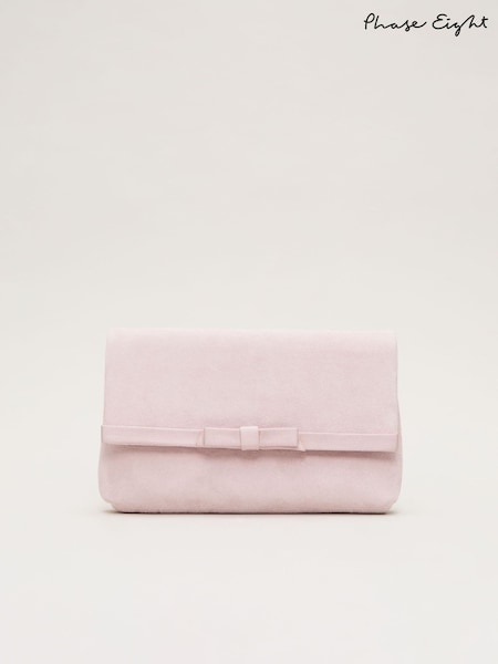 Phase Eight Pink Grosgrain Bow Clutch Bag (F27842) | £79