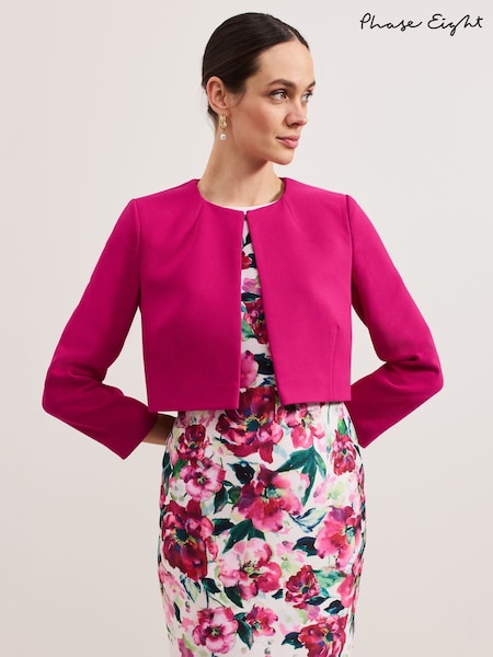 Phase Eight Pink Phoebe Cropped Jacket (F27847) | £129