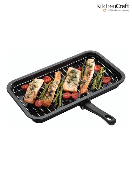 Kitchencraft Black Universal Stainless Steel Non Stick Oven Grill Pan (F27908) | £33