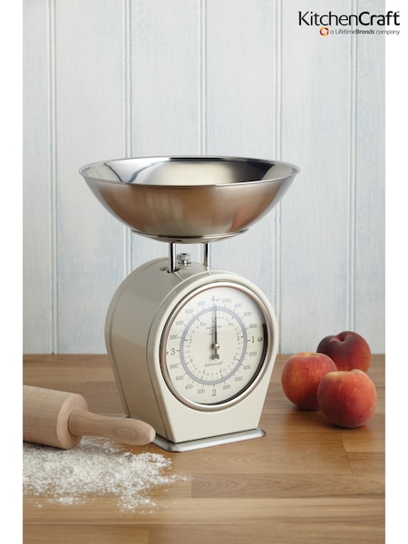 Kitchencraft Cream Vintage Style Mechanical Kitchen Scale with Bowl (F27948) | £51