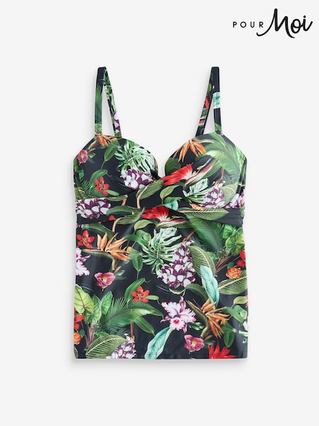 Pour Moi Chrome Black Palermo Underwired Padded Tankini (F28031) | £49