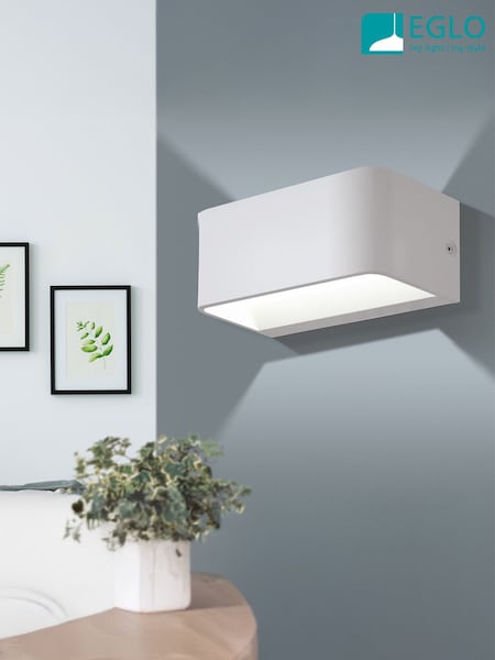 Eglo White Sania 4 LED Cube Aluminium Wall Light (F28148) | £55