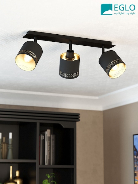 Eglo Black Esteperra Decorative 3 Light Spotlight (F28152) | £84