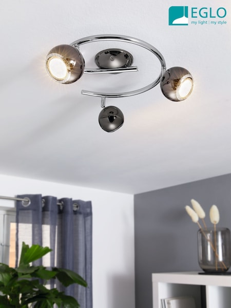 Eglo Chrome Bimeda Ceiling Light (F28153) | £73