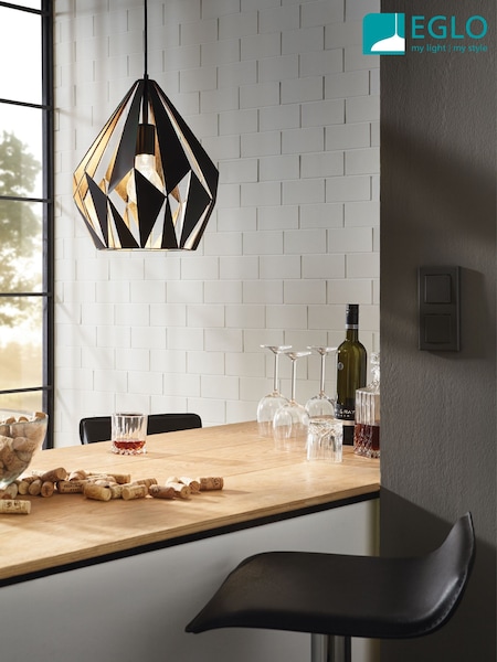 Eglo Gold Single Pendant E27 Carlton 1 Light (F28157) | £89