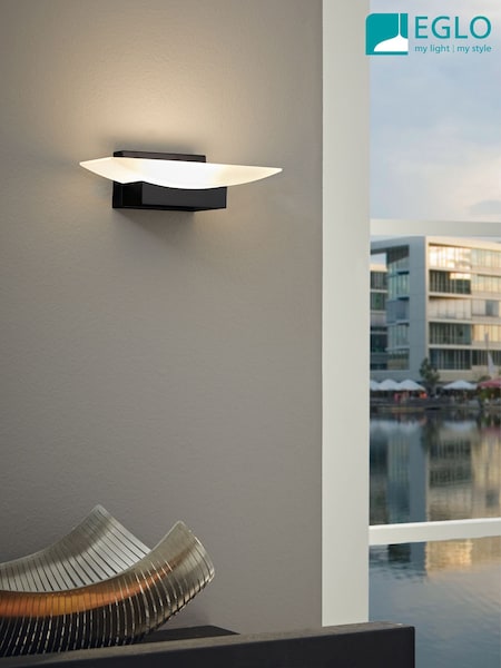 Eglo Black Metrass LED Uplighter Wall Light (F28159) | £49