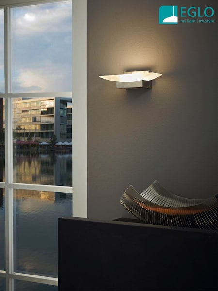 Eglo White Metrass LED Uplighter Wall Light (F28163) | £49