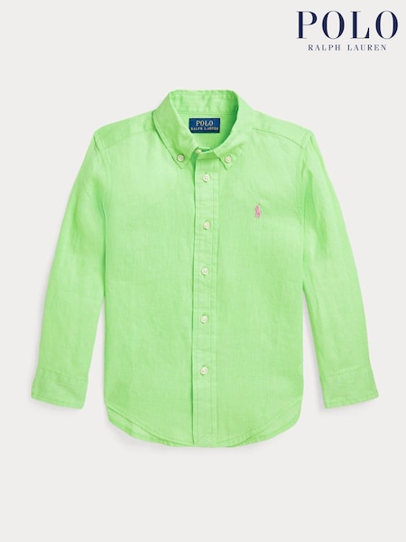 Polo Ralph Lauren Green Boys Linen Shirt (F28456) | £79
