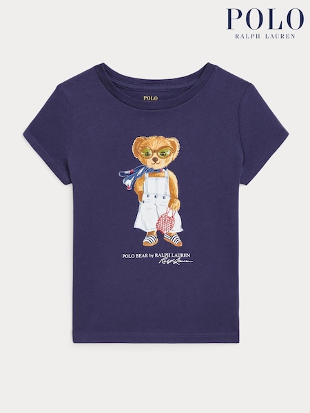 Polo Ralph Lauren Blue 100% Cotton T-Shirt (F28465) | £49 - £55
