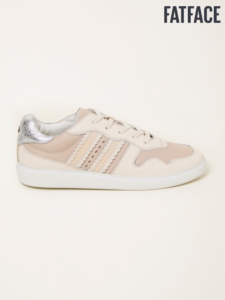 FatFace Meri White Leather Trainer (F28530) | £75