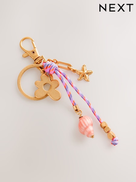 Pink Flower Charm Keyring (F28565) | £10