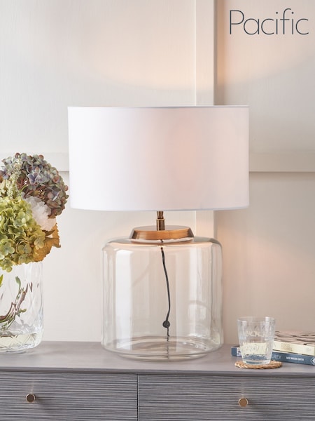 Pacific Lifestyle Clear Josie and Antique Metal Table Lamp (F28586) | £200