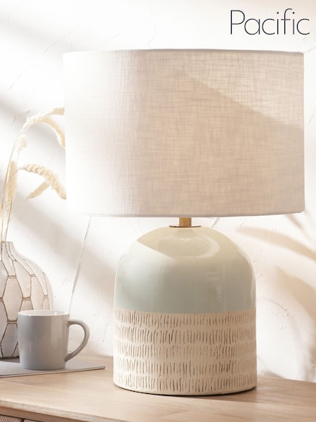 Pacific Lifestyle Duck Egg Lotta Stoneware Table Lamp (F28595) | £150