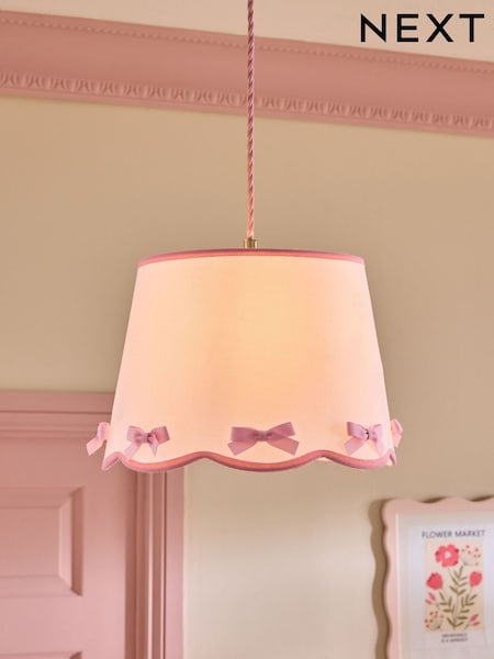 Pink Bow Easy Fit Pendant Lamp Shade (F28652) | £25