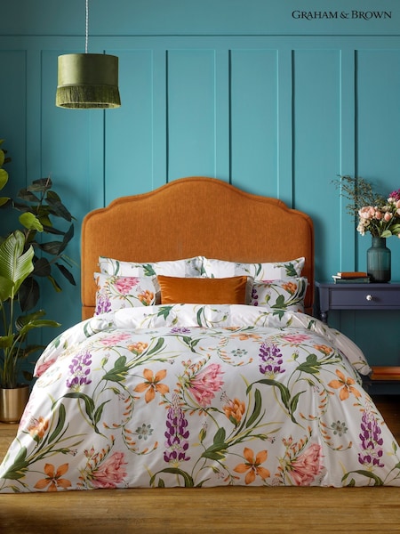 Graham & Brown Multi Botanical Bright Duvet Cover and Pillowcase Set (F28669) | £90 - £110