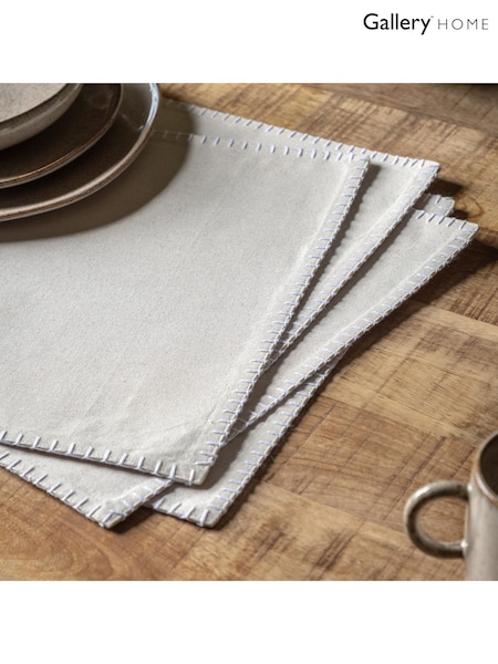 Gallery Home 4 Pack Cream Linen Effect Placemat (F28716) | £20