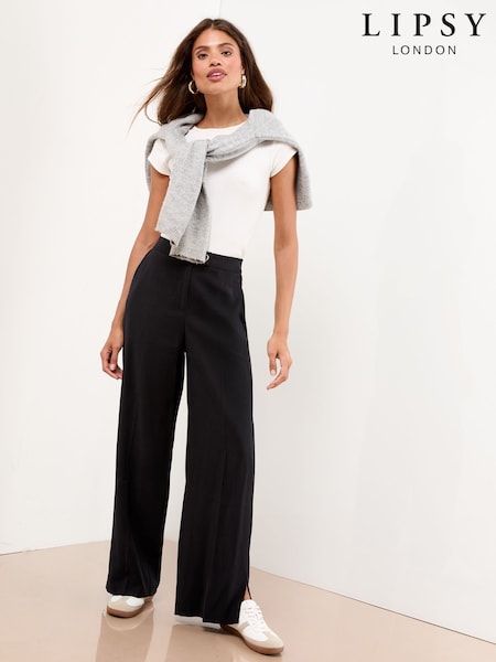 Lipsy Black Wide Leg Trousers (F28790) | £40